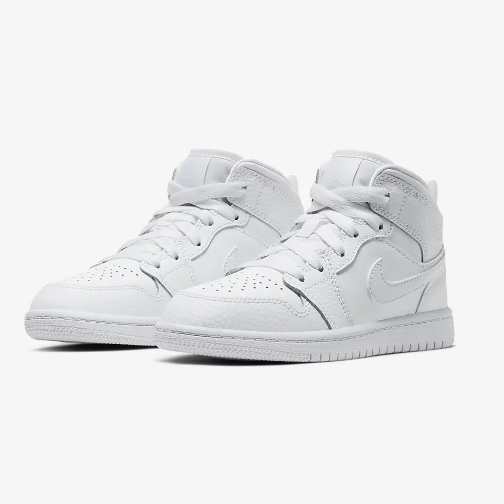 White Jordan 1 Mid.